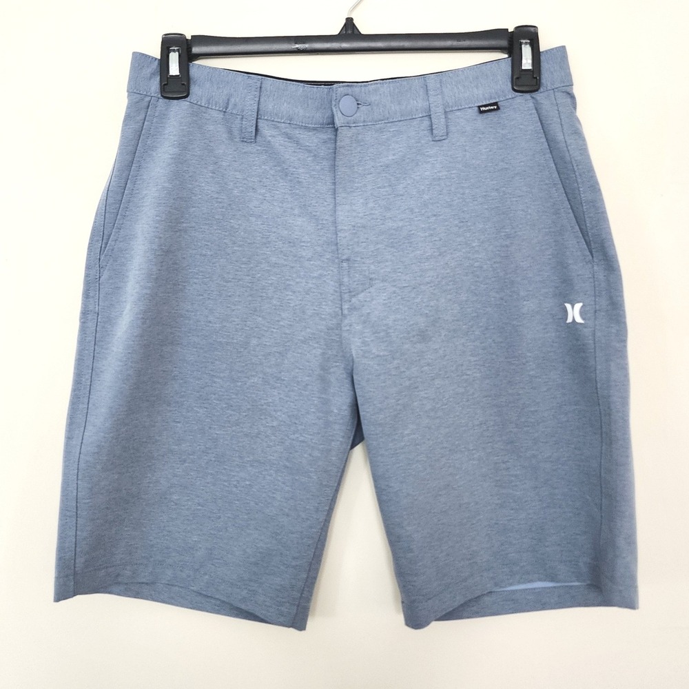 Hurley Mens Hybrid Spacedye Walk Shorts Blue Size 32 Quick Dry Coastal Travel